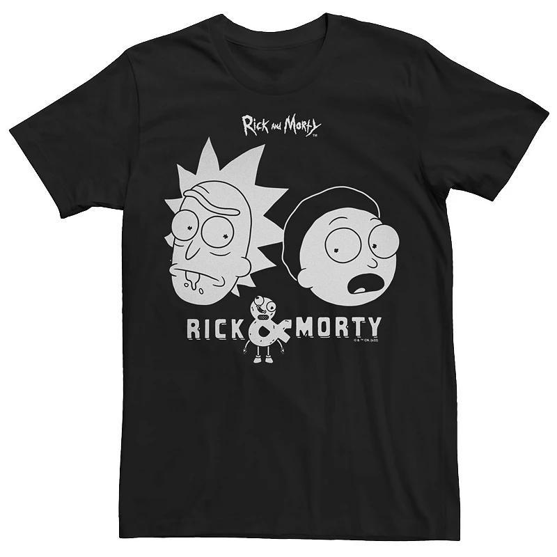 Men's Rick And Morty Logo Face Tee, Size: XXL, Black Product Image