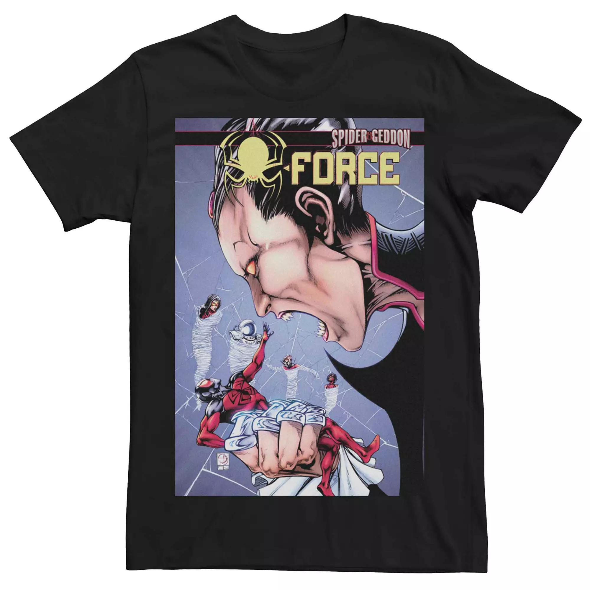 Men's Spider Geddon Comic Cover Tee, Size: XXL, Black Product Image