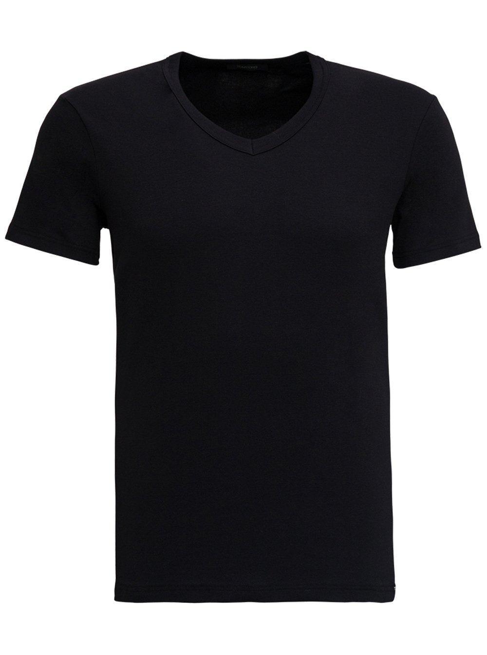 TOM FORD Black V Neck T-shirt Product Image