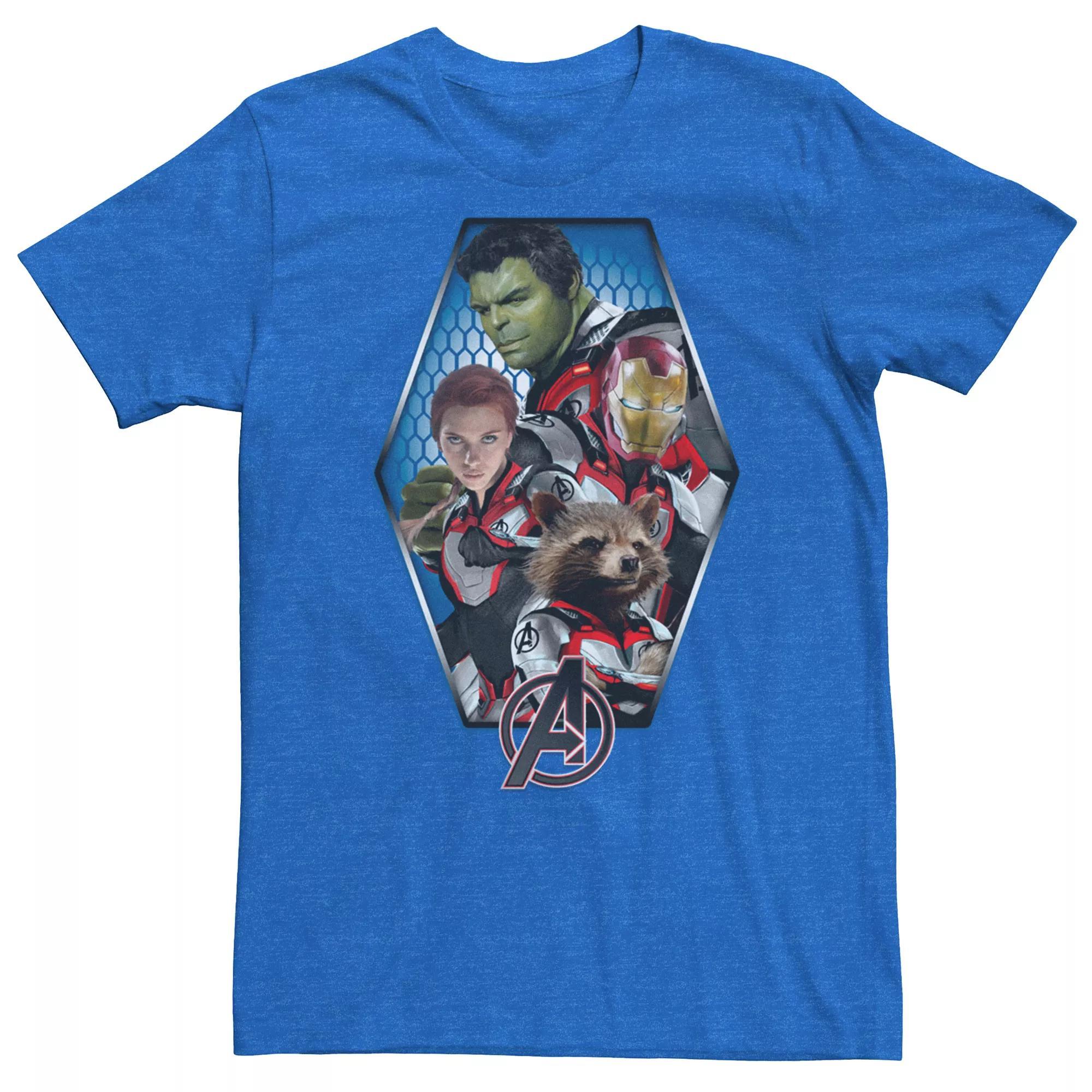 Men's Marvel Avengers Endgame Group Suit Pose Tee, Size: Medium, Royal Grey Product Image