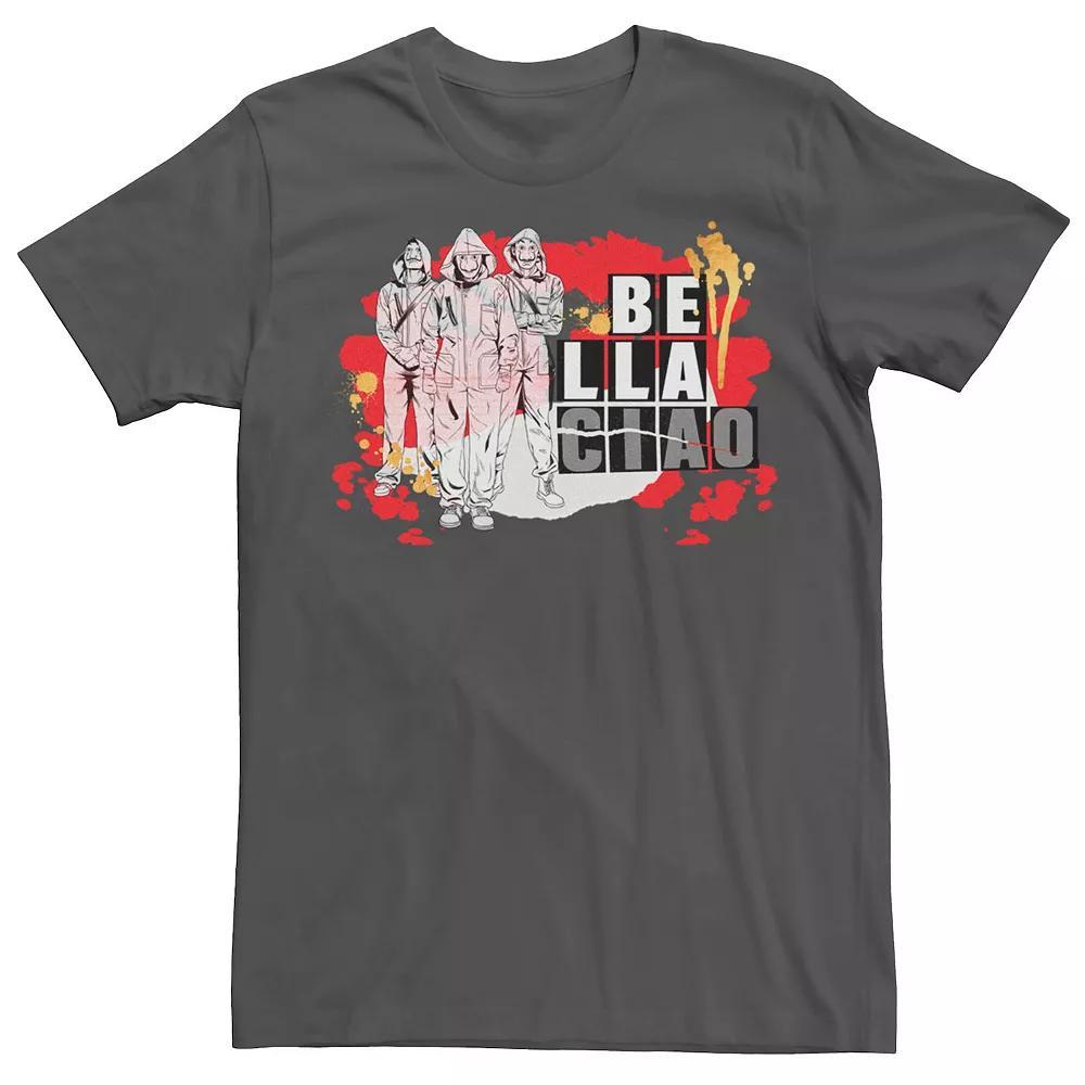 Men's Netflix La Casa De Papel Bella Ciao Paint Splatter Tee,  Product Image