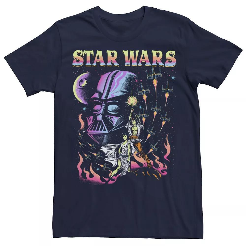 Men's Star Wars Vintage Darth Vader Poster Fill Tee, Size: Small, Black Product Image