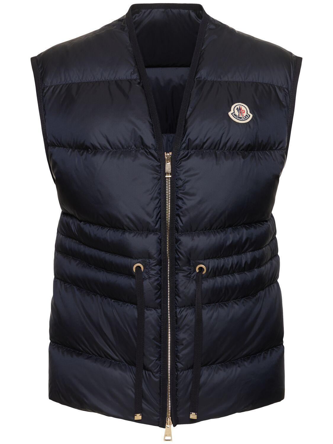 MONCLER Nai Nylon Down Vest In Navy Product Image