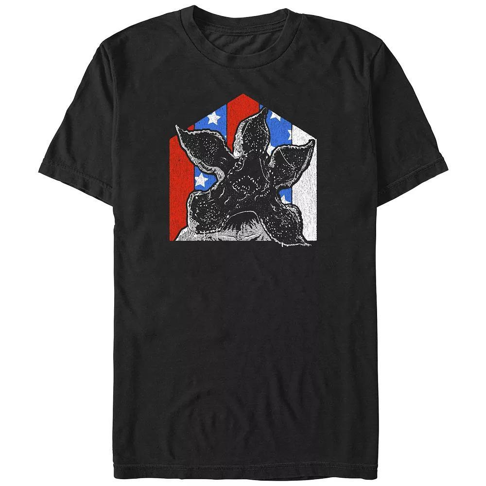 Big & Tall Stranger Things Red White And Blue Demogorgon Graphic Tee, Men's, Size: 3XL Tall, Black Product Image