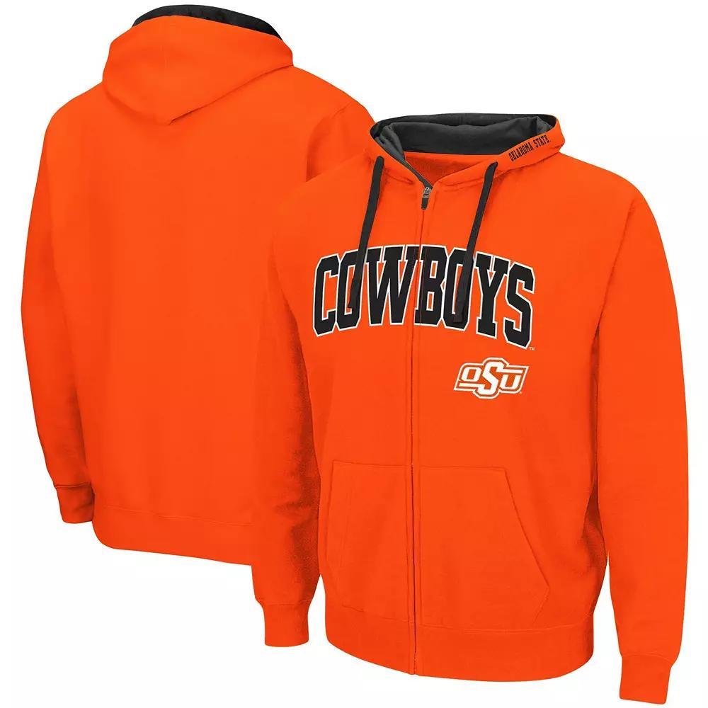 Men's Colosseum Orange Oklahoma State Cowboys Big & Tall Full-Zip Hoodie,  Product Image