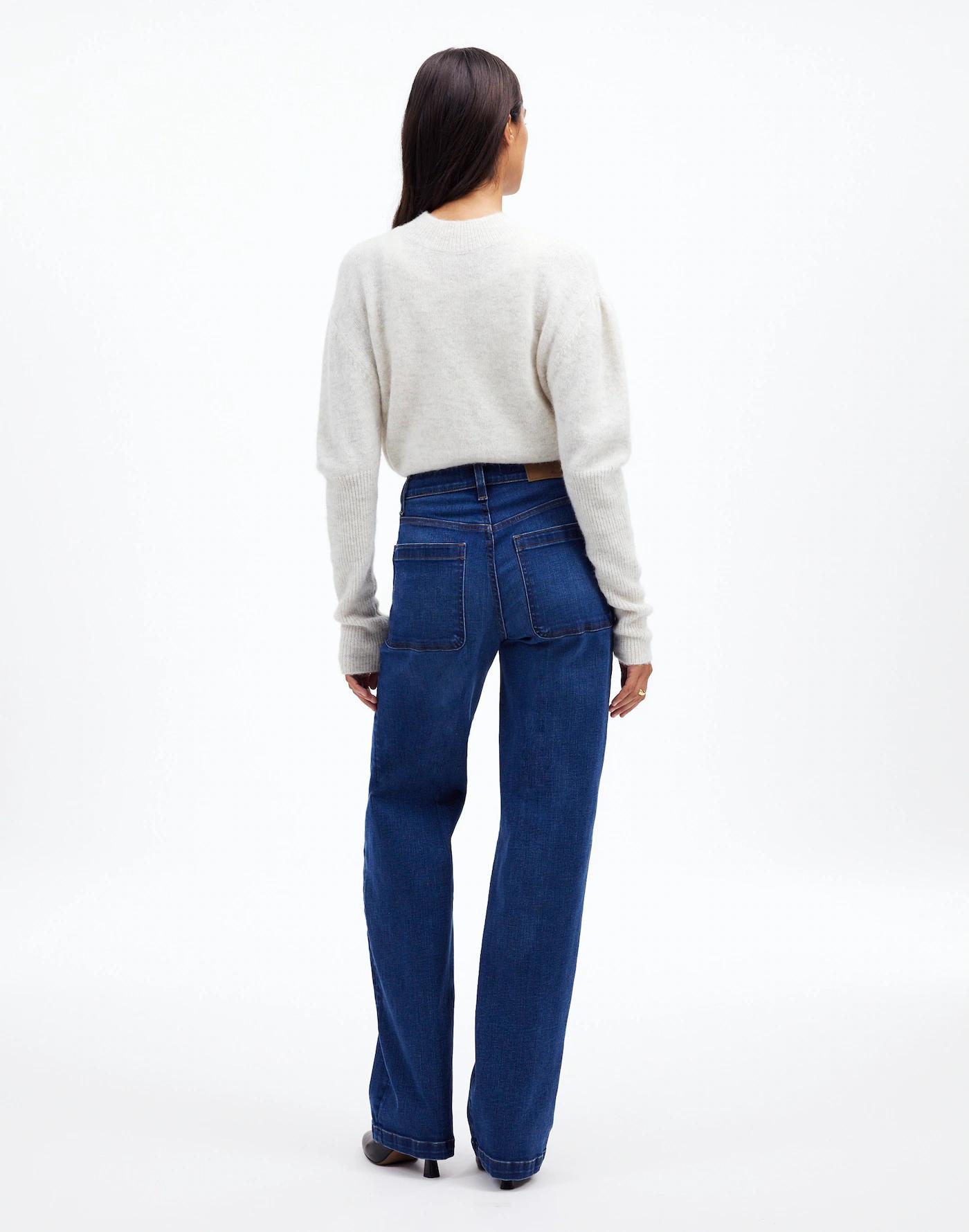 The Emmett Wide-Leg Full Length Jean: Patch Pocket Edition Product Image