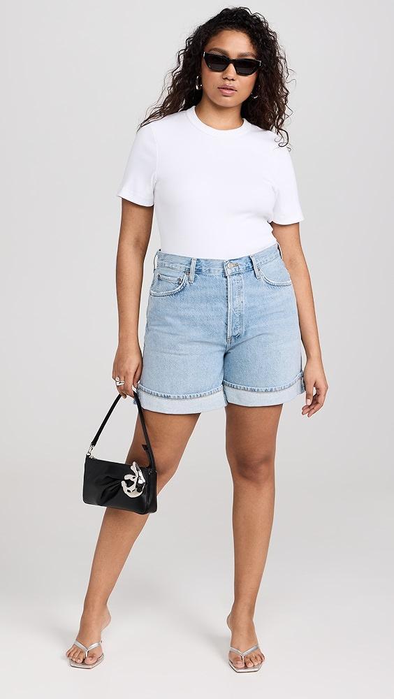 AGOLDE Dame Shorts: High Rise Baggy Cuff | Shopbop Product Image