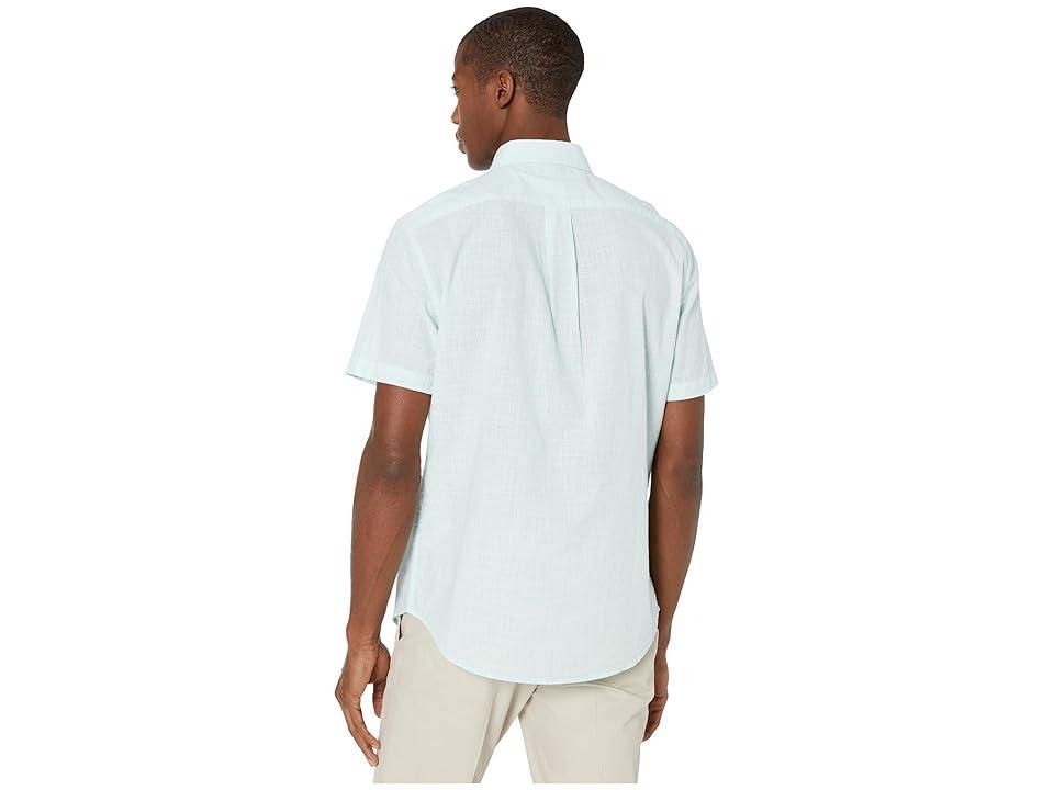 U.S. POLO ASSN. Space Dye Slub Woven (Painters Aqua) Men's Long Sleeve Button Up Product Image