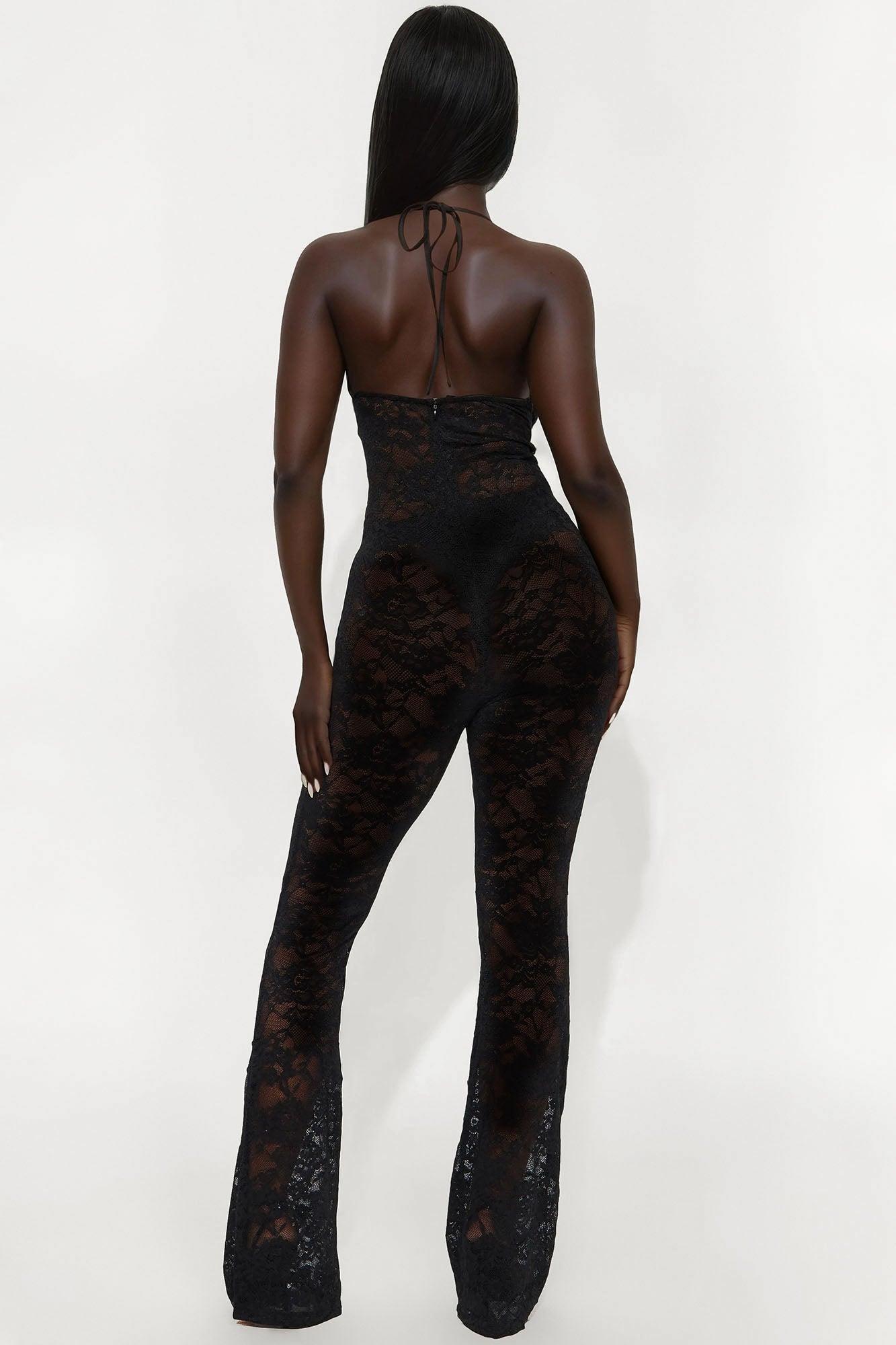 Josephine Lace Jumpsuit - Black Female Product Image
