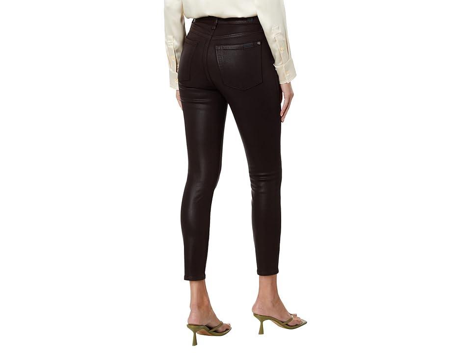 7 For All Mankind High-Waisted Ankle Skinny in Chocolate Coatd (Chocolate Coatd) Women's Jeans Product Image