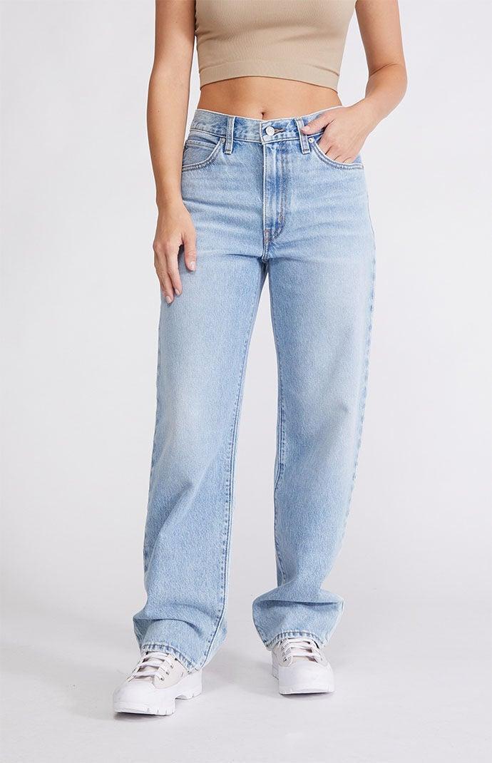 Levi's® Women's Mid-Rise '94 Baggy Straight Jeans - Light Indigo Worn In 25 Product Image