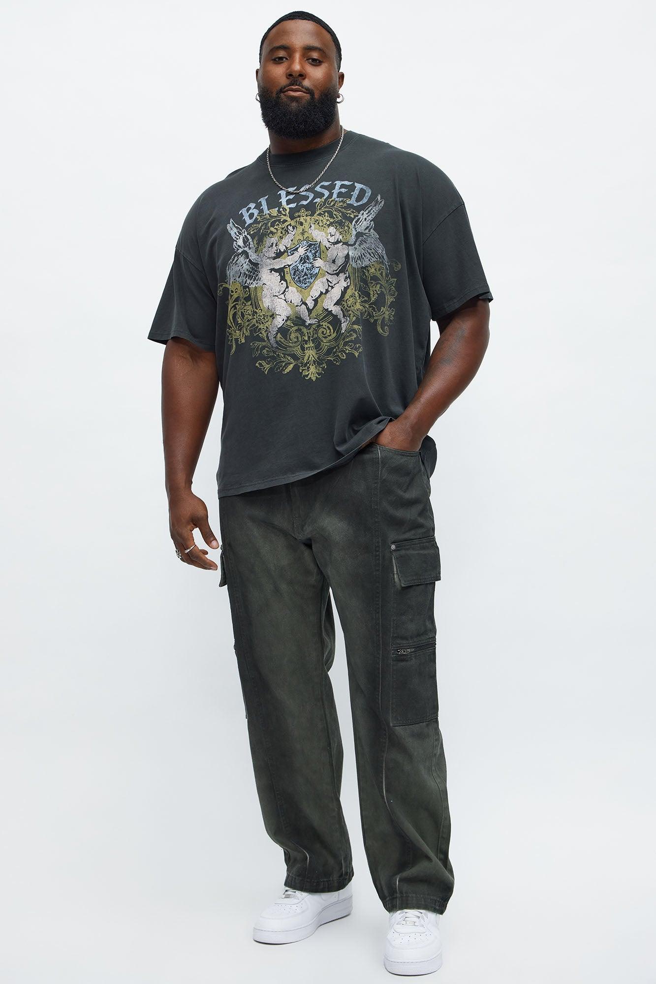 Relaxed Straight Stop Playing Games Jeans - Olive Male Product Image