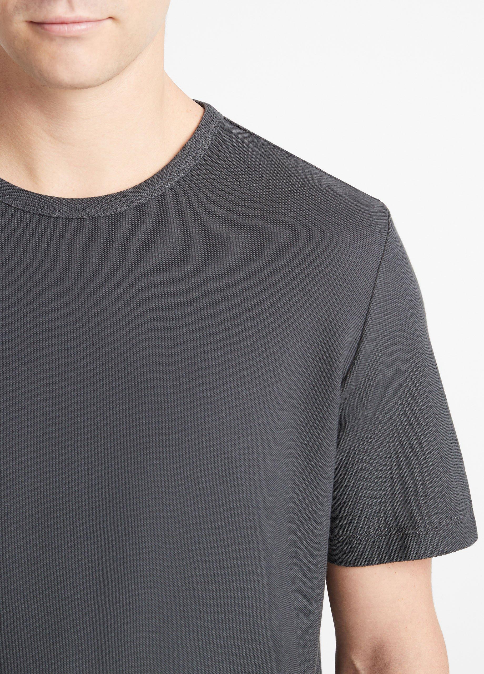 Pima Cotton Piqué Crew Neck T-Shirt Product Image