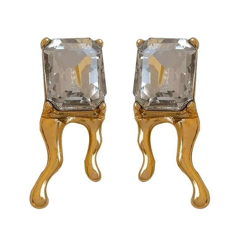 Rhinestone Melting Alloy Drop Earring Product Image