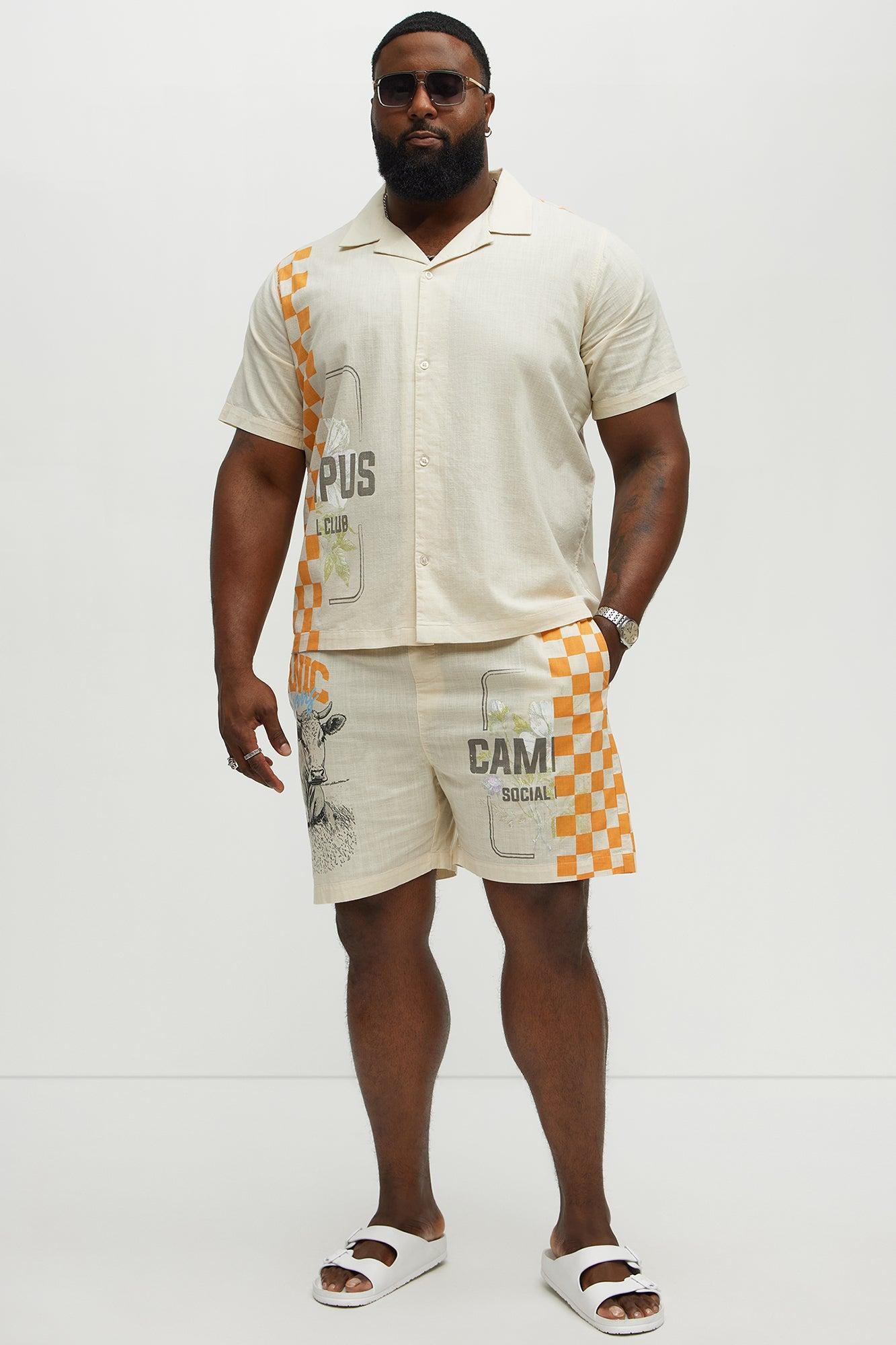 Groves Relaxed Drawstring Shorts - Cream Product Image