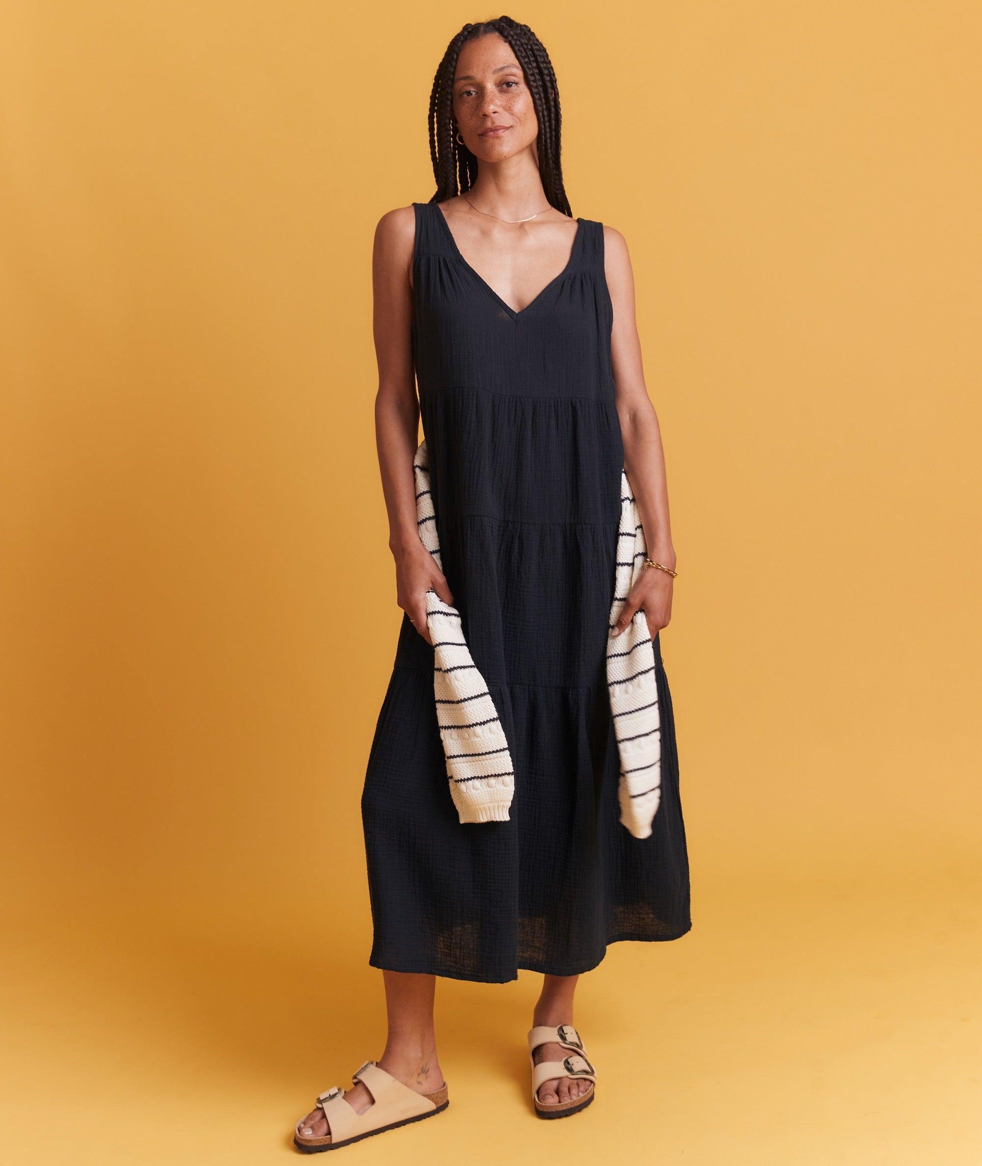 Corinne Double Cloth Maxi Dress Product Image