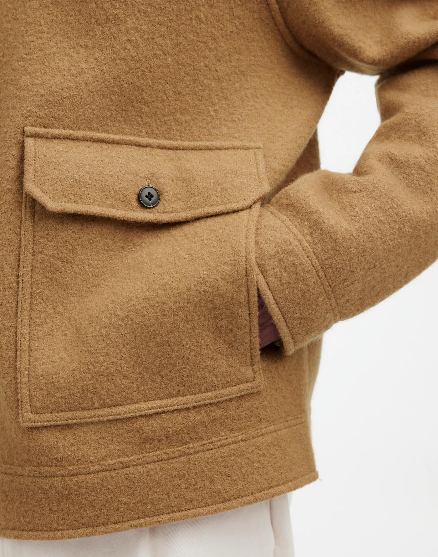 Boiled Wool Zip-Front Jacket Product Image