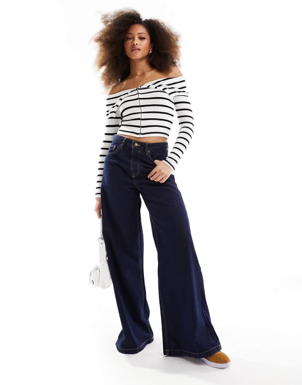 Pull & Bear off shoulder long sleeved top Product Image