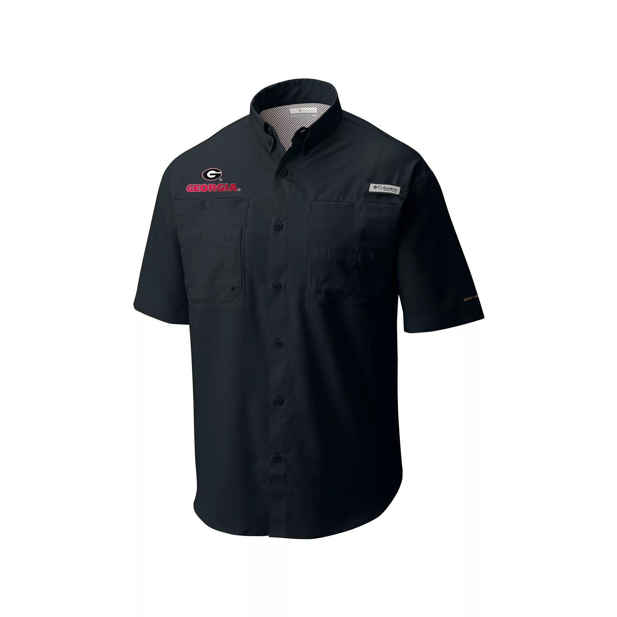 Men's Columbia Black Georgia Bulldogs Big & Tall Collegiate Tamiami Button-Down Shirt,  Product Image