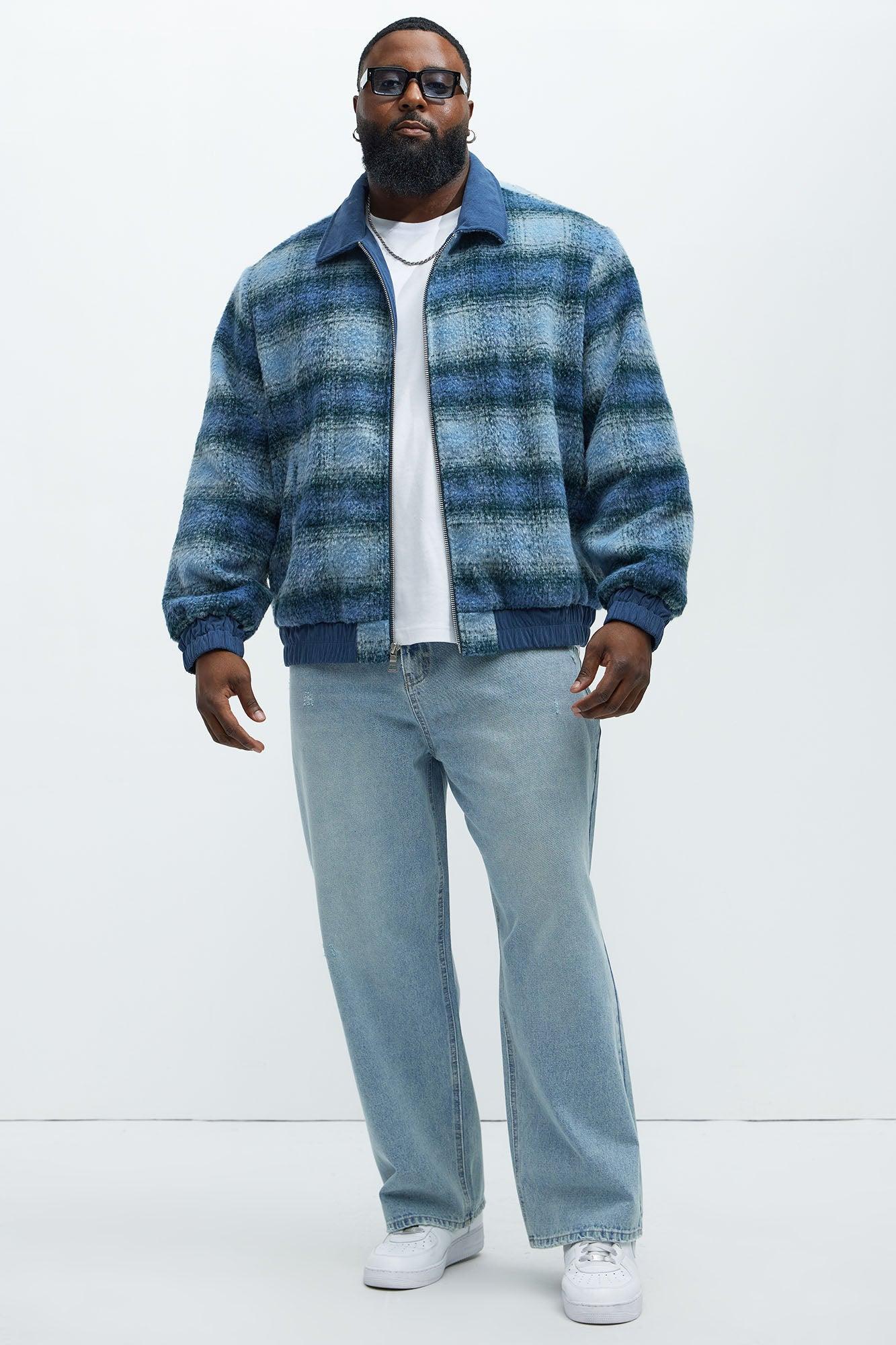 A Trip Outside Mohair Jacket - Blue Product Image