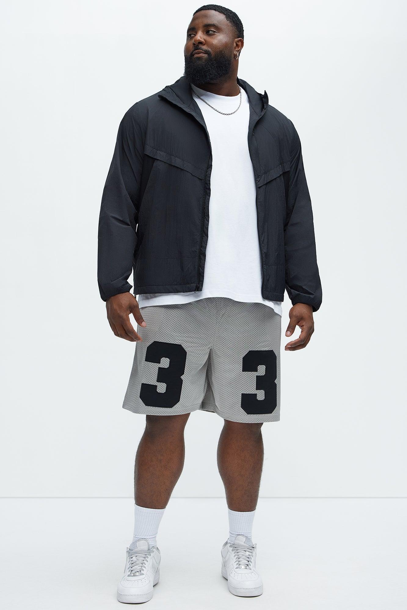 Mesh Panel Nylon Jacket - Black Product Image