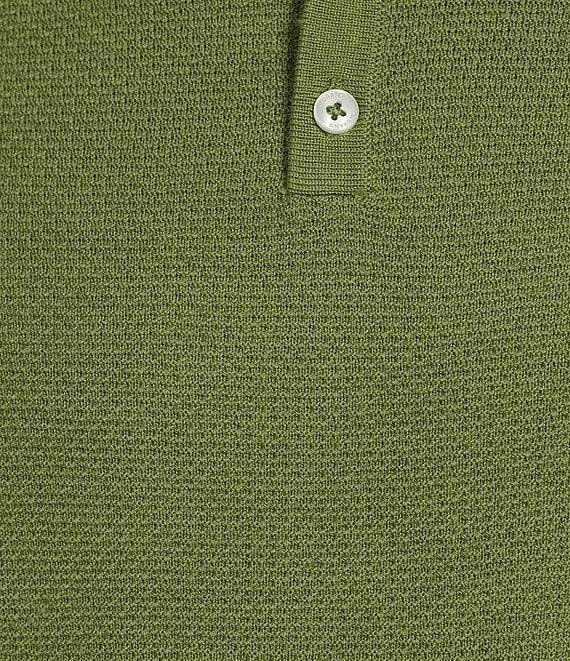 Murano Big & Tall Solid Textured Polo Short Sleeve Sweater Product Image