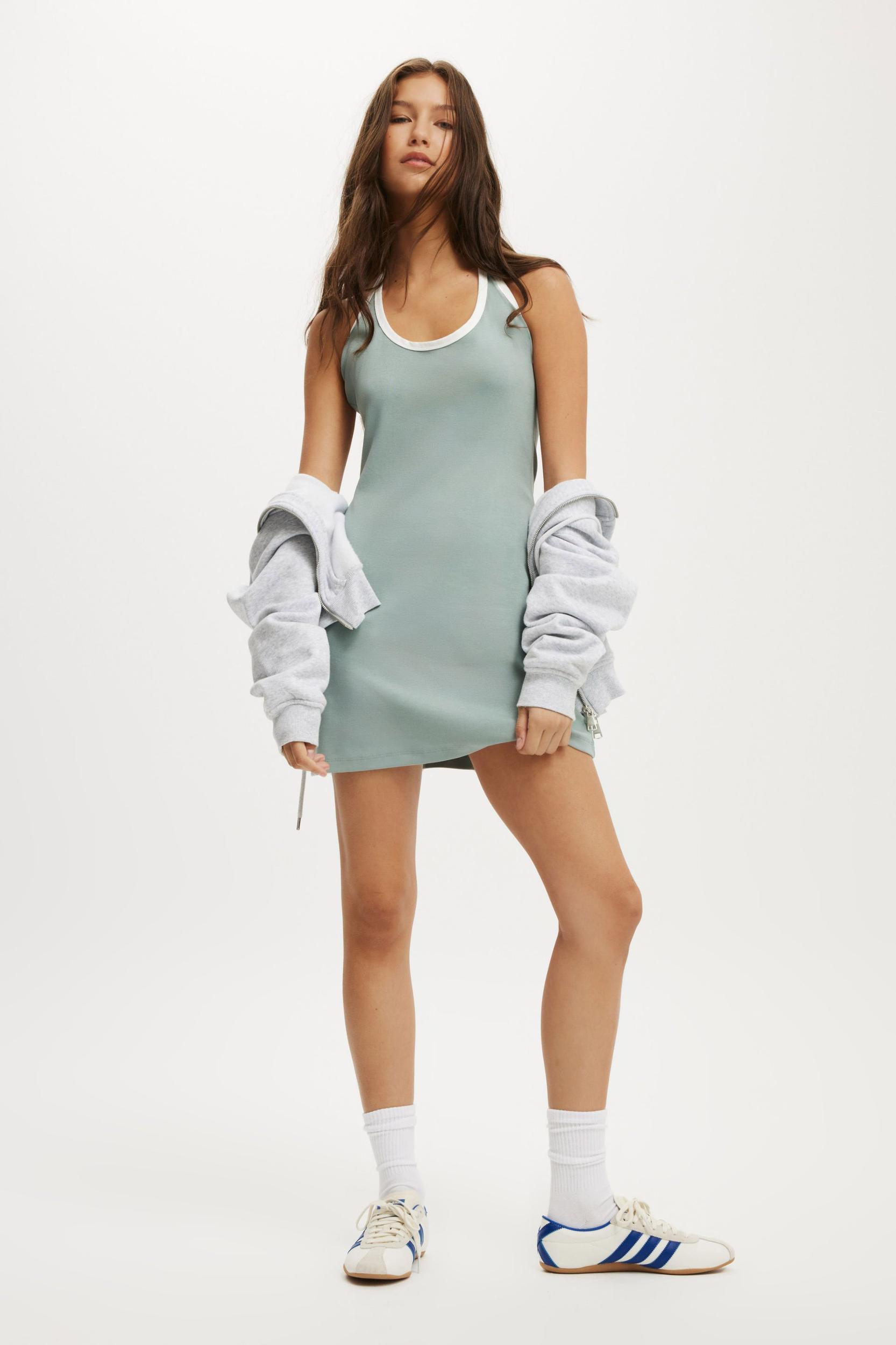 Halter Scoop Mini Dress Product Image