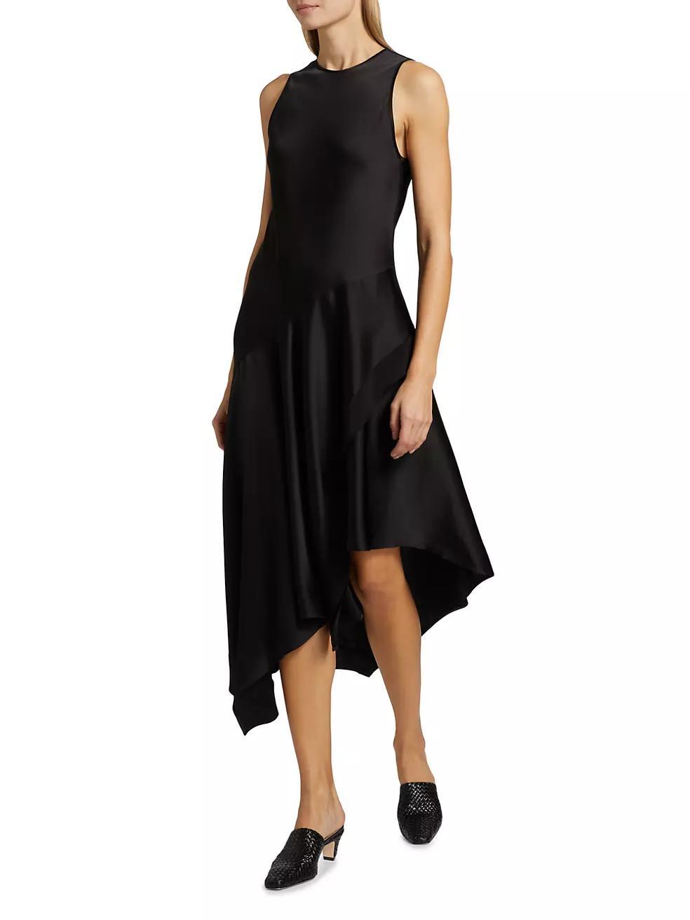 Thea Satin Midi-Dress Product Image