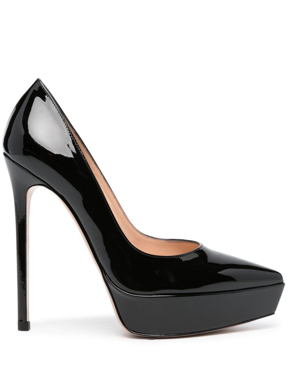 GIANVITO ROSSI 135mm Patent Leather Pumps In Black Product Image