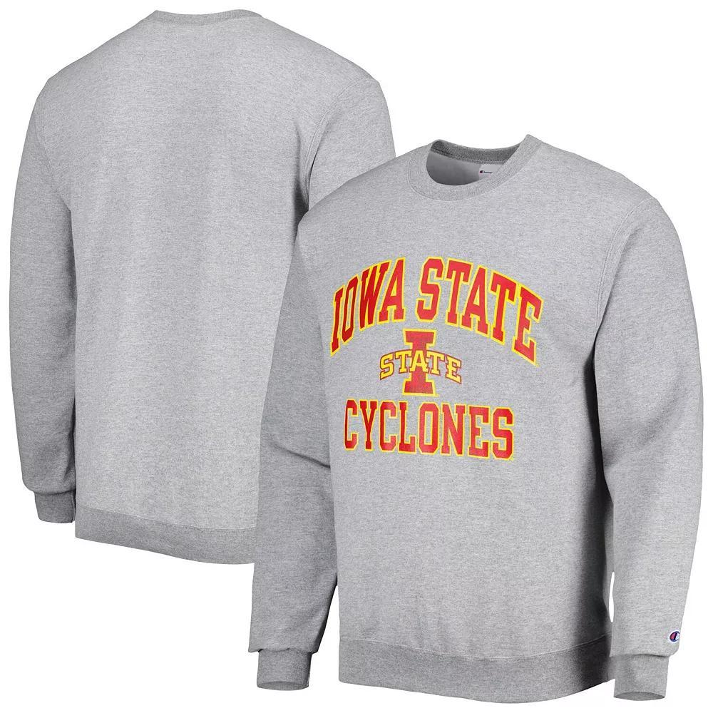 Men's Champion Heather Gray Iowa State Cyclones High Motor Pullover Sweatshirt, Size: Medium, Grey Product Image