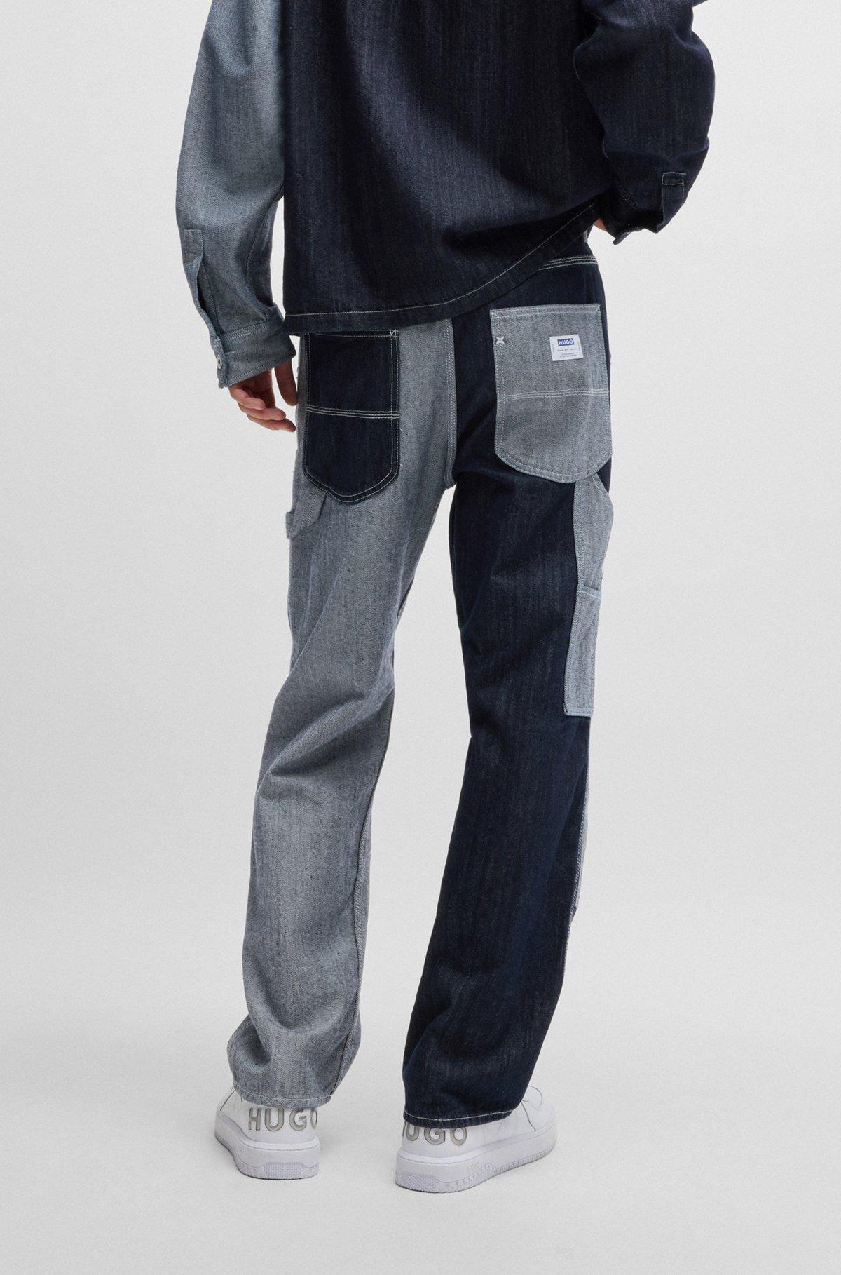 Loose-fit jeans in mixed denims Product Image