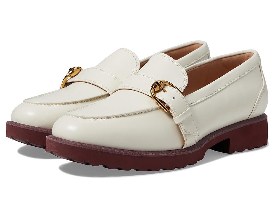 Cole Haan Giana Buckle Loafers (Ivory Leather) Women's Flat Shoes Product Image