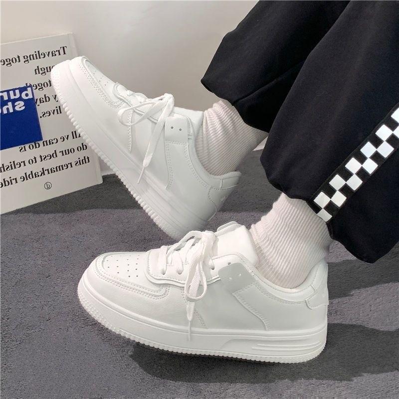 Platform Lace Up Sneakers Product Image
