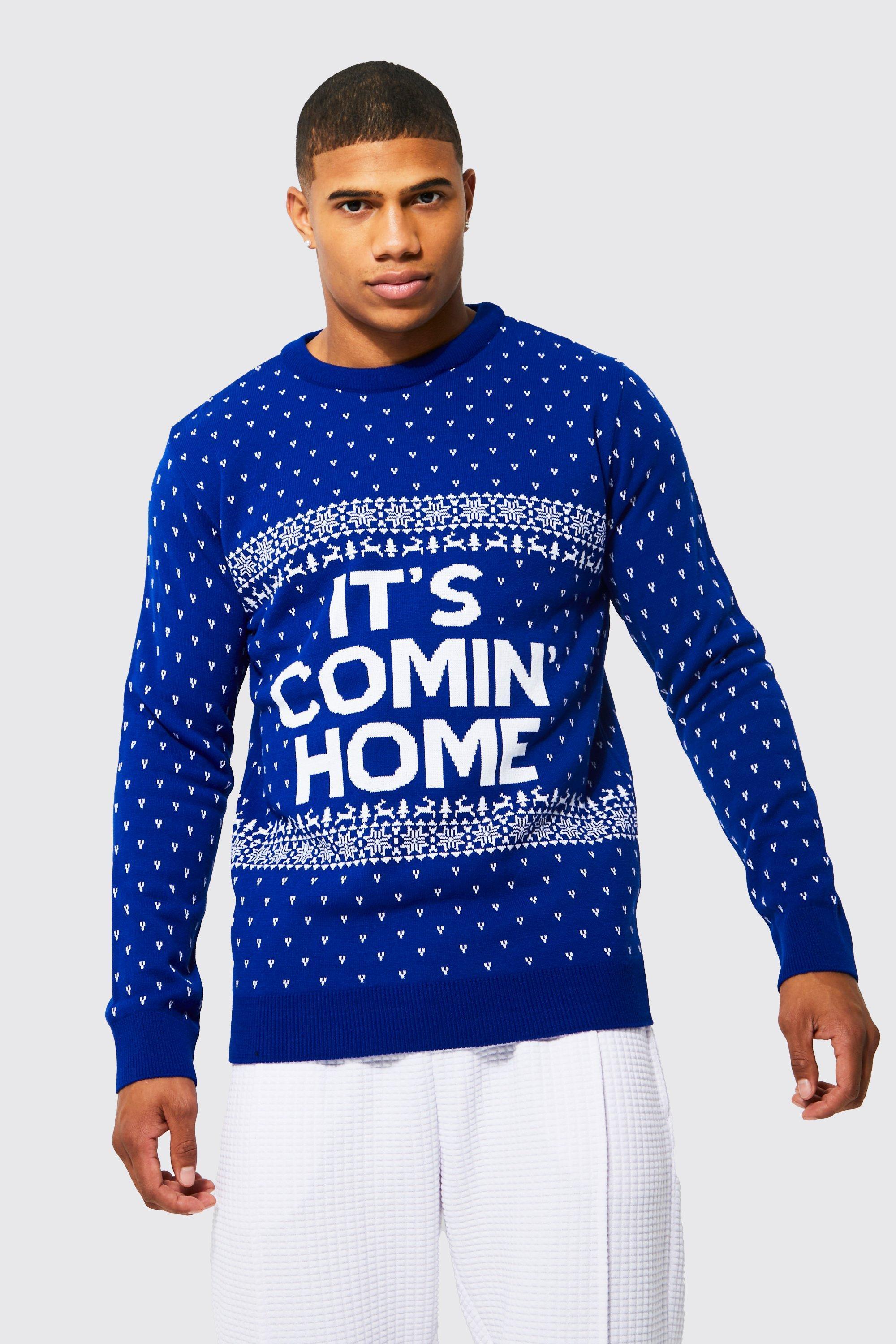 It's Comin Home Christmas Sweater | boohooMAN USA Product Image