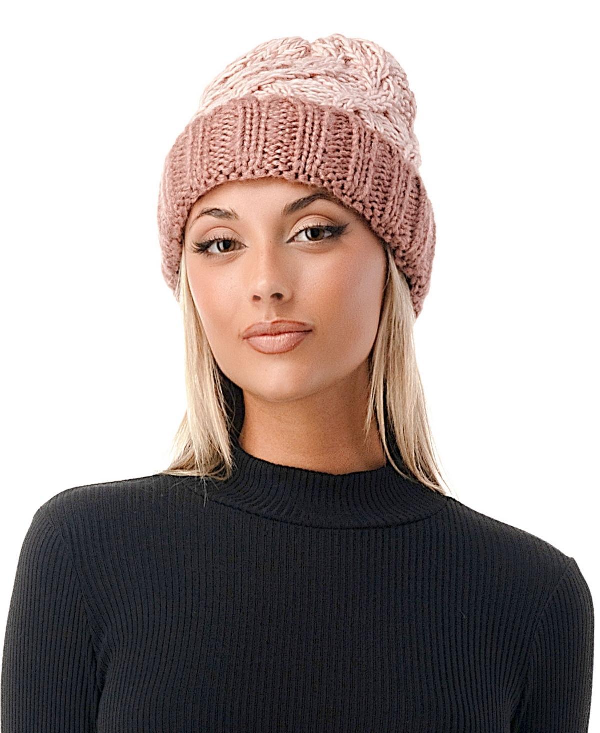 Marcus Adler Womens Chunky Marled Cable Knit Beanie Product Image