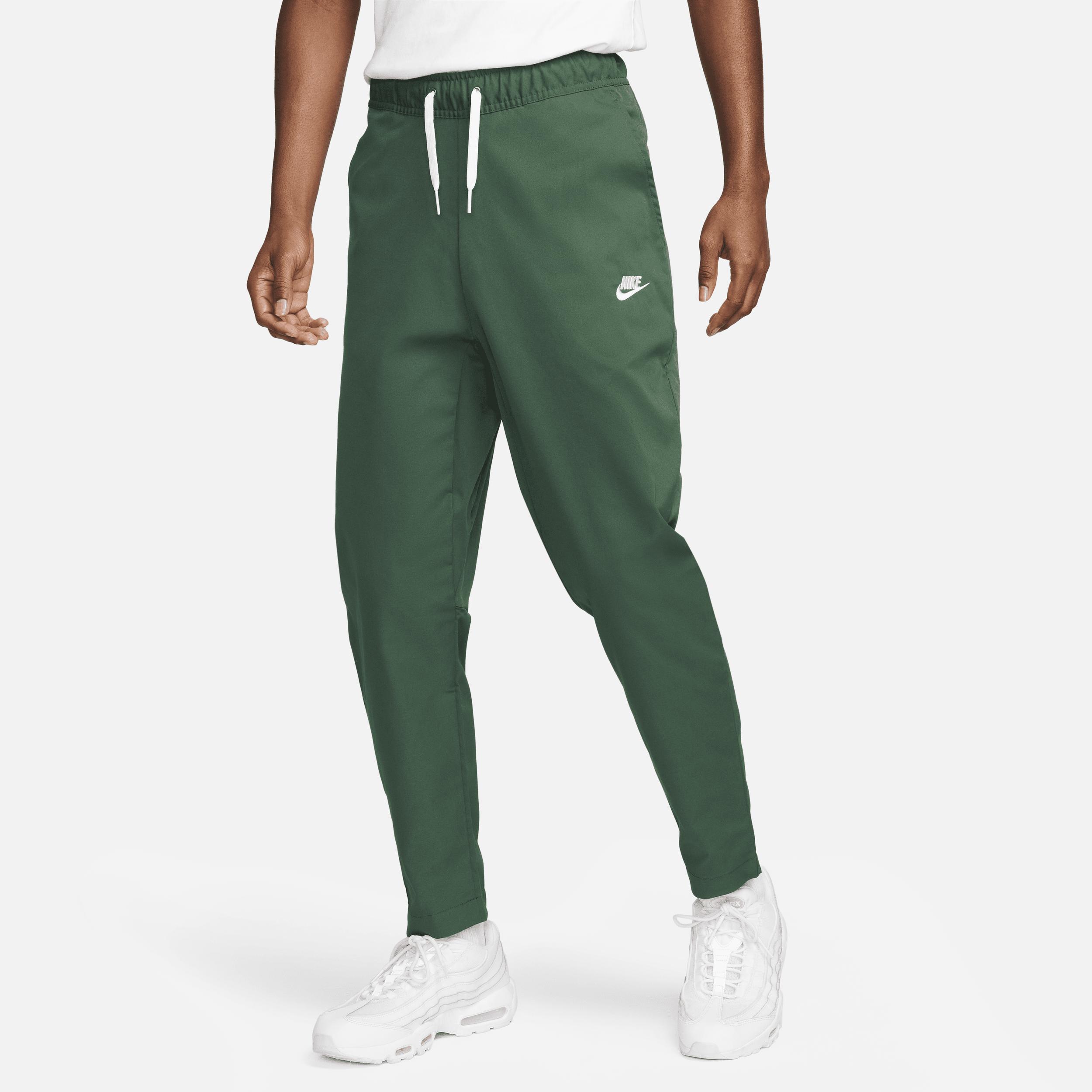 Nike Mens Woven Taper Leg Pants - Fir/White Product Image