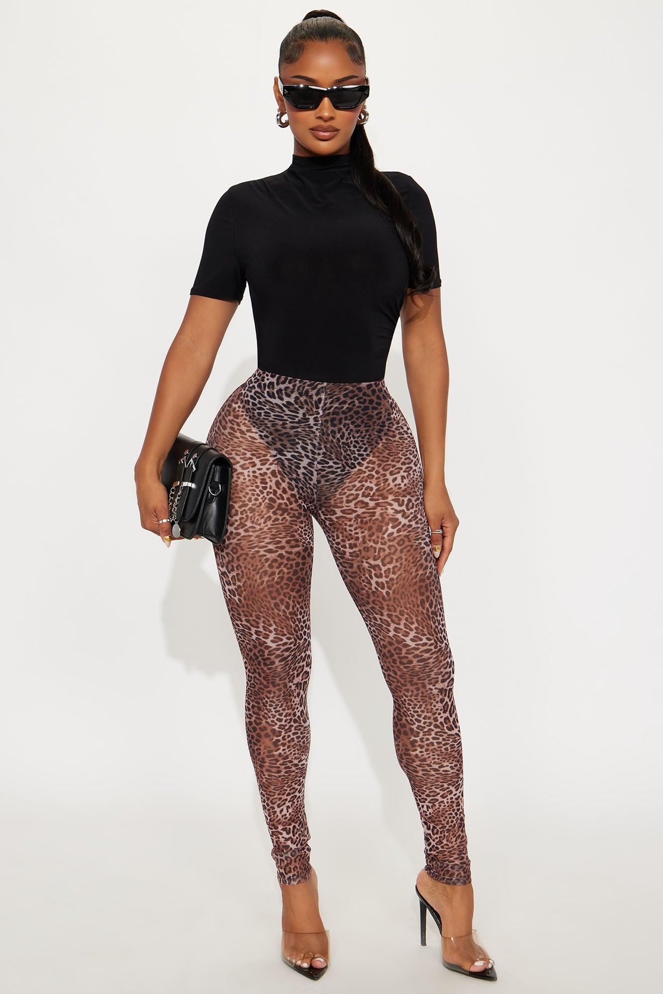 Amara Mesh Leopard Legging - Leopard Female Product Image