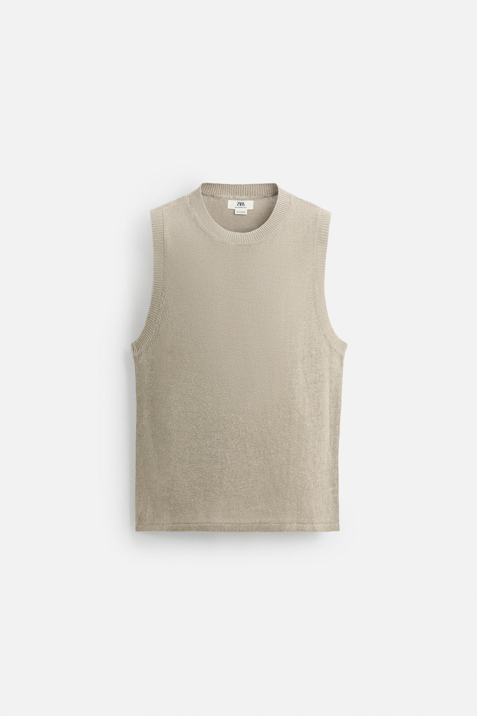 LIMITED EDITION 100% LINEN KNIT VEST Product Image