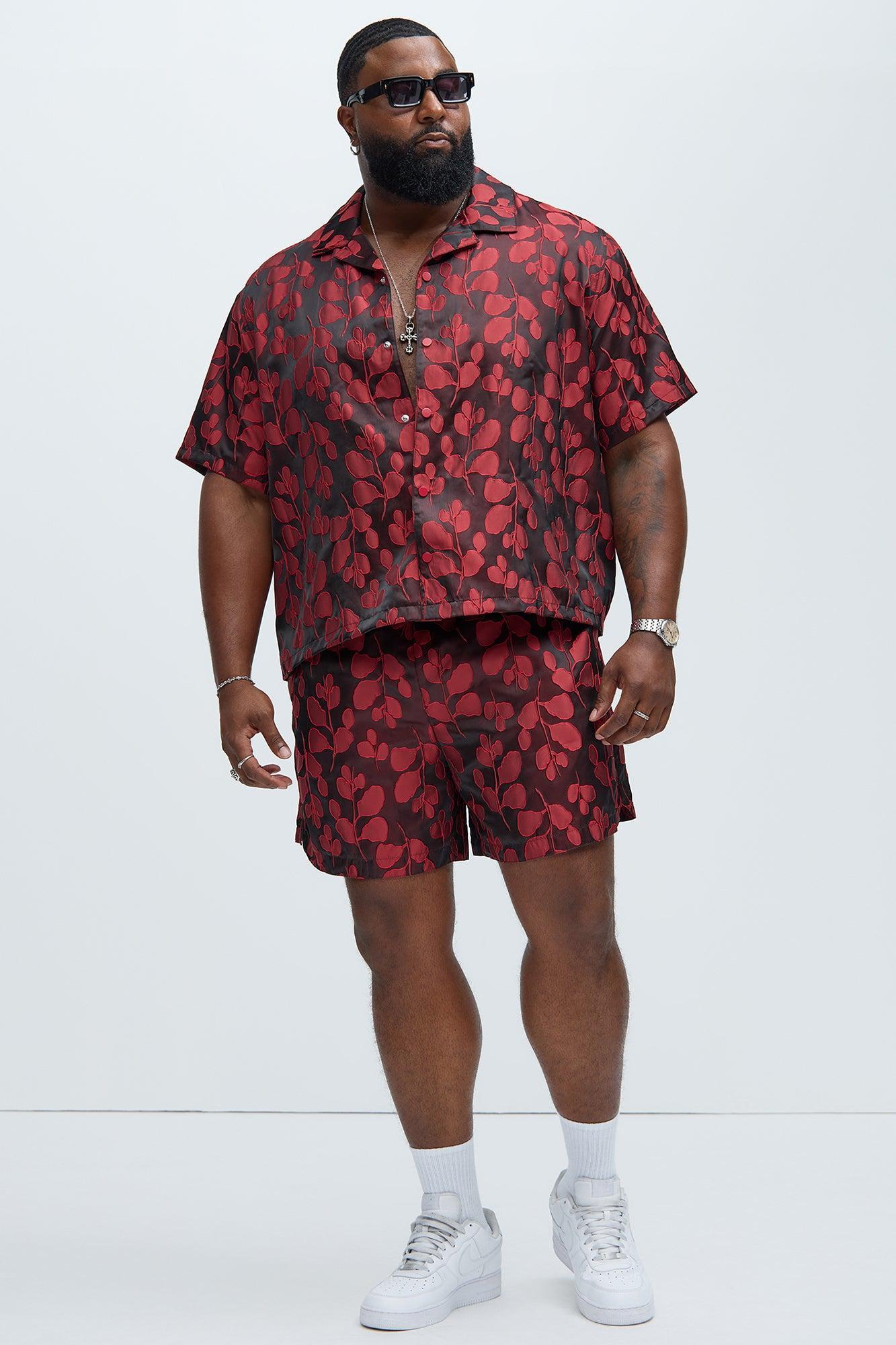 Fenno Jacquard Shorts - Red Product Image