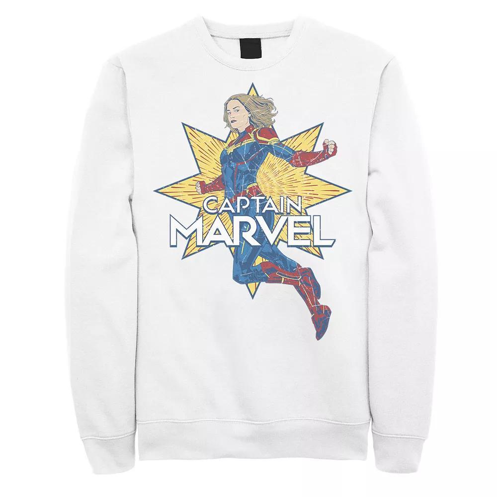 Men's Marvel Captain Marvel Sketch Portrait Logo Sweatshirt,  Product Image