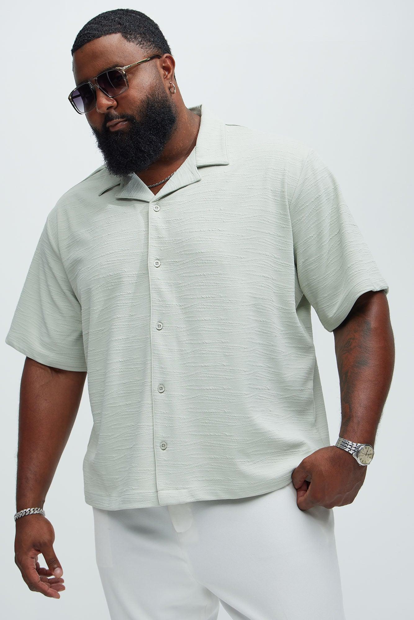 Reid Textured Shirt - Sage Product Image