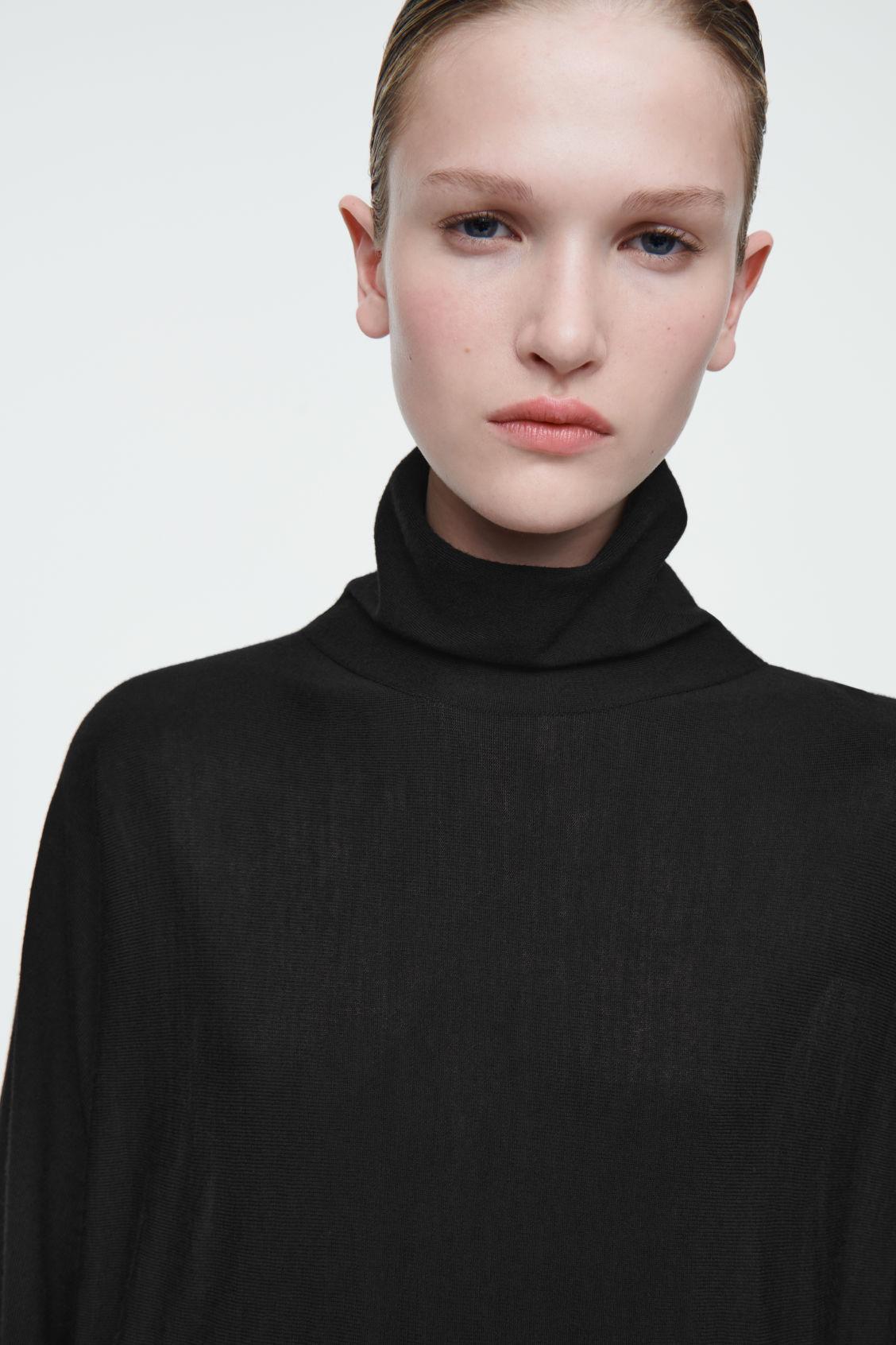 THE FUNNEL-NECK MERINO WOOL DRESS Product Image