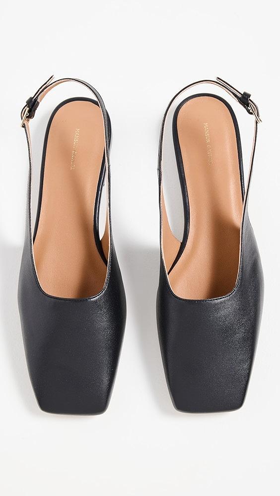 Mansur Gavriel Square Toe Slingback Flats | Shopbop Product Image