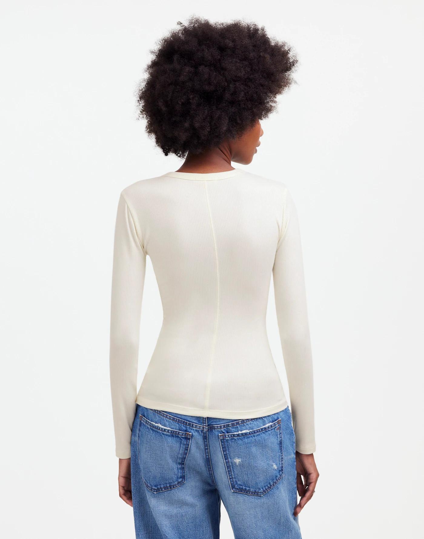Drapey Rib Long-Sleeve Tee Product Image