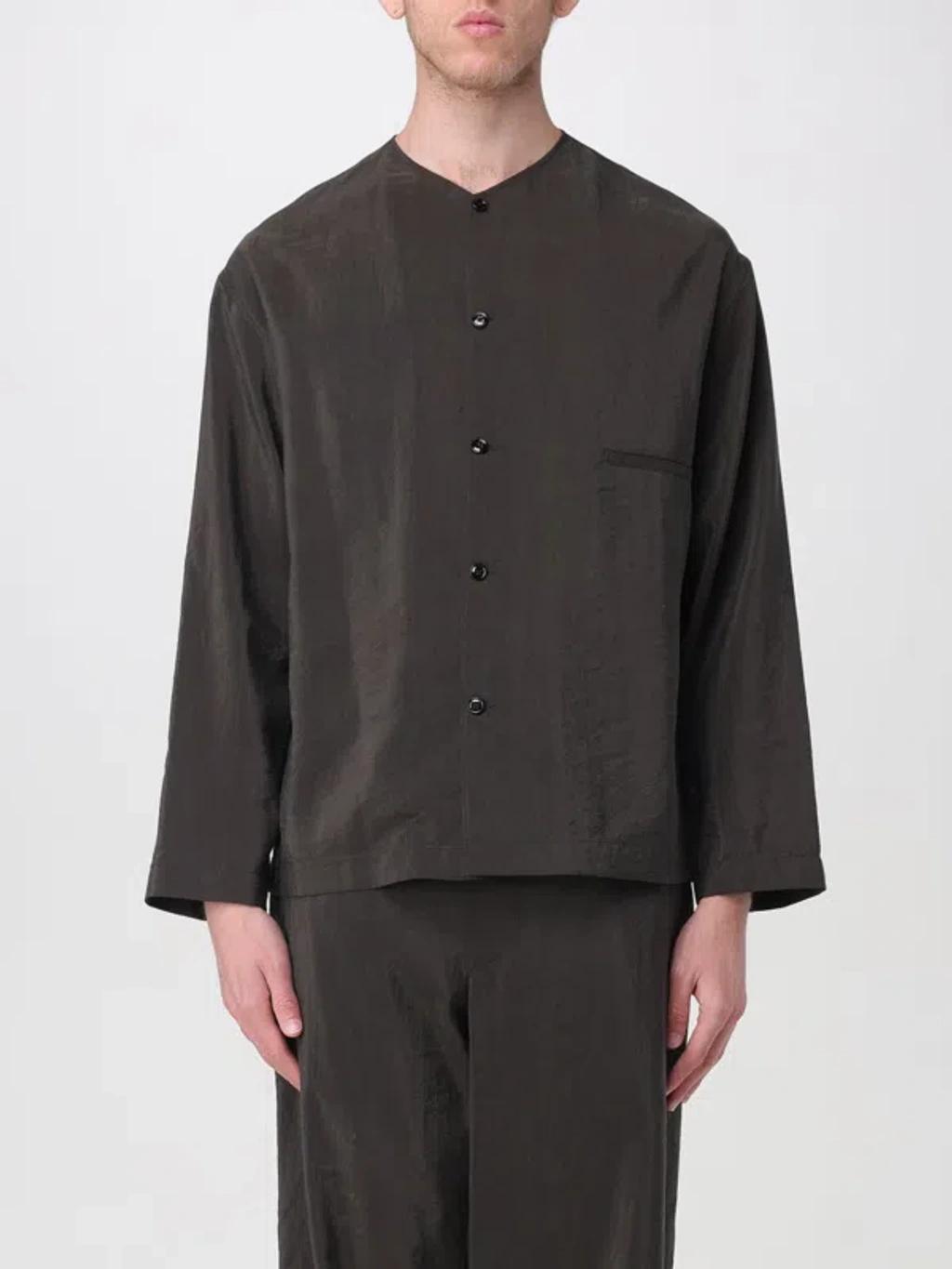 LEMAIRE Shirt In Brown Silk Product Image