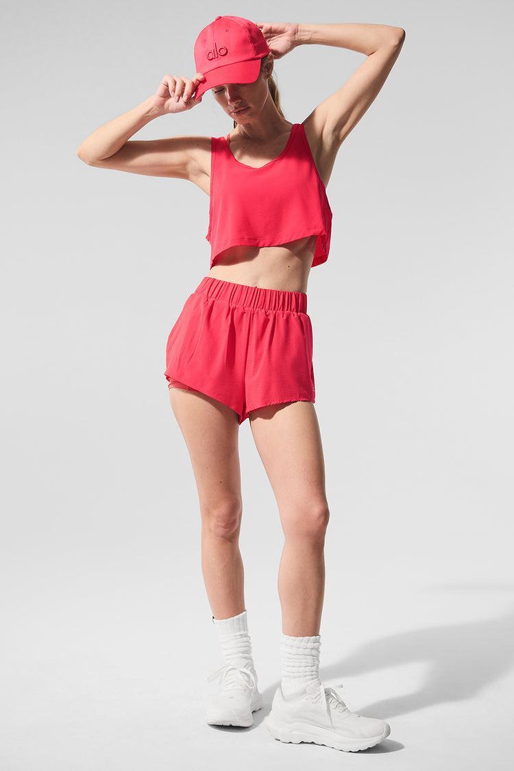Cropped Sport Star Tank - Candy Red Female Product Image