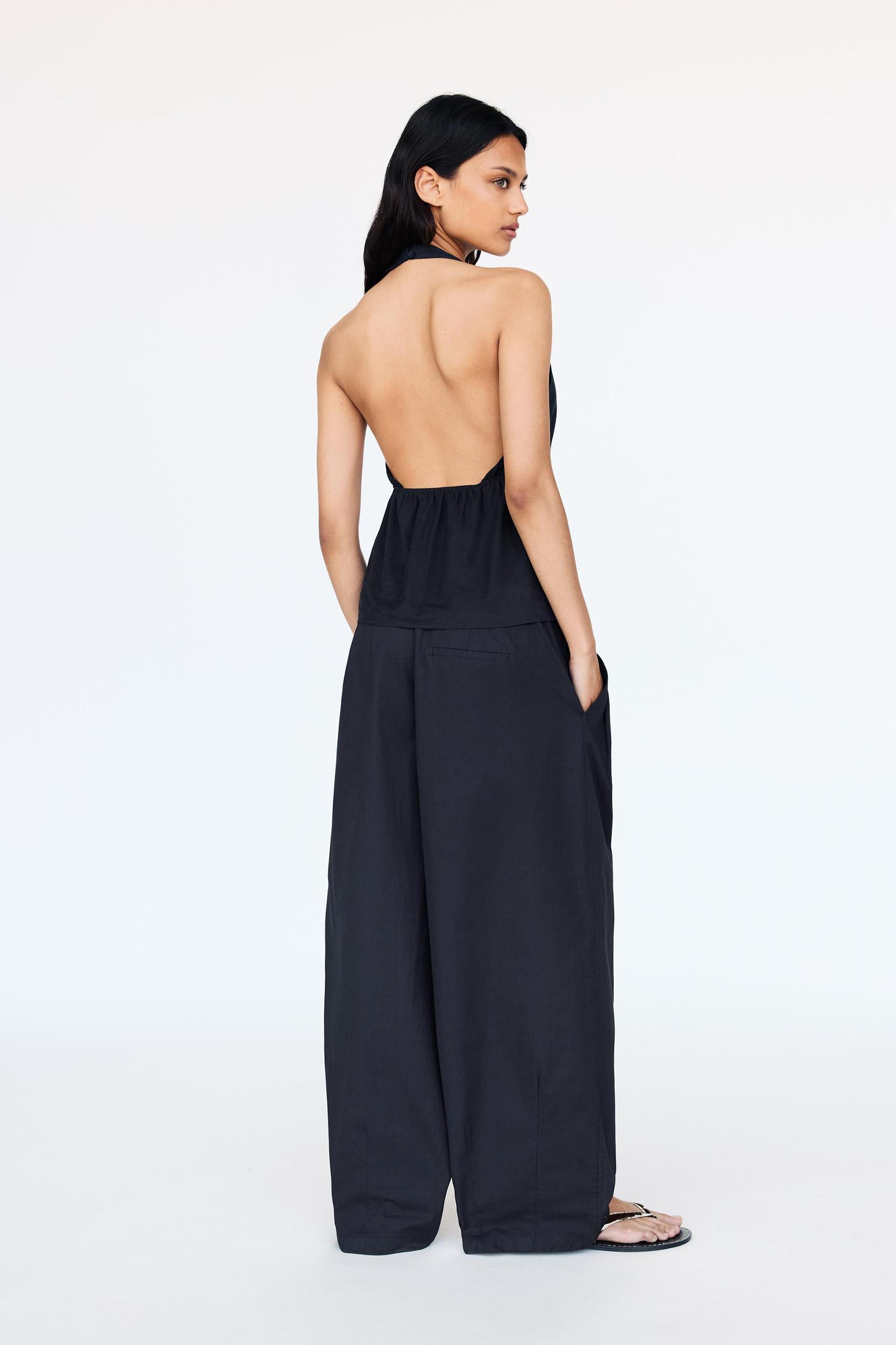 Barrel pants with elastic waistband Product Image