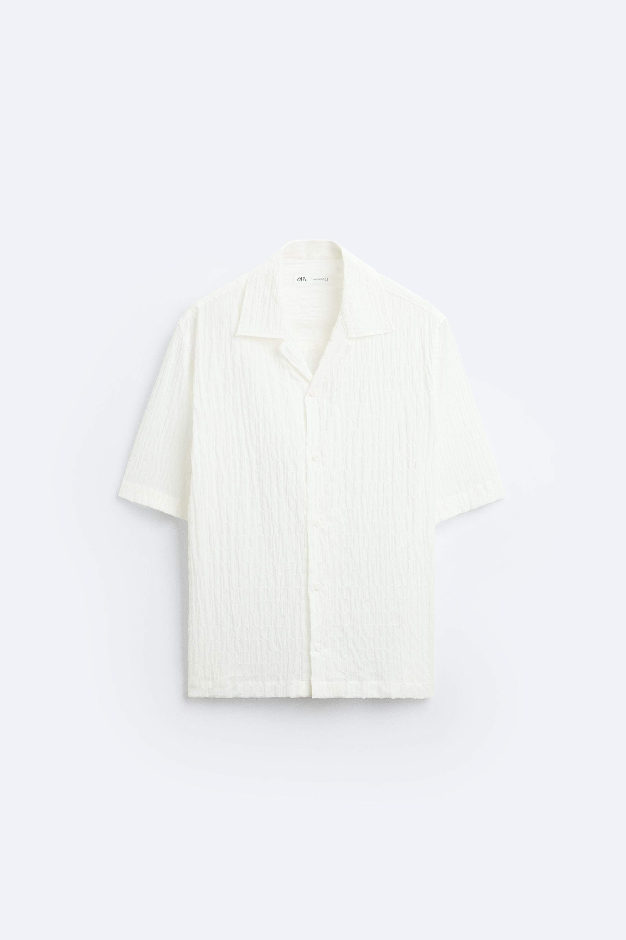 STRETCHY TEXTURED WEAVE SHIRT Product Image