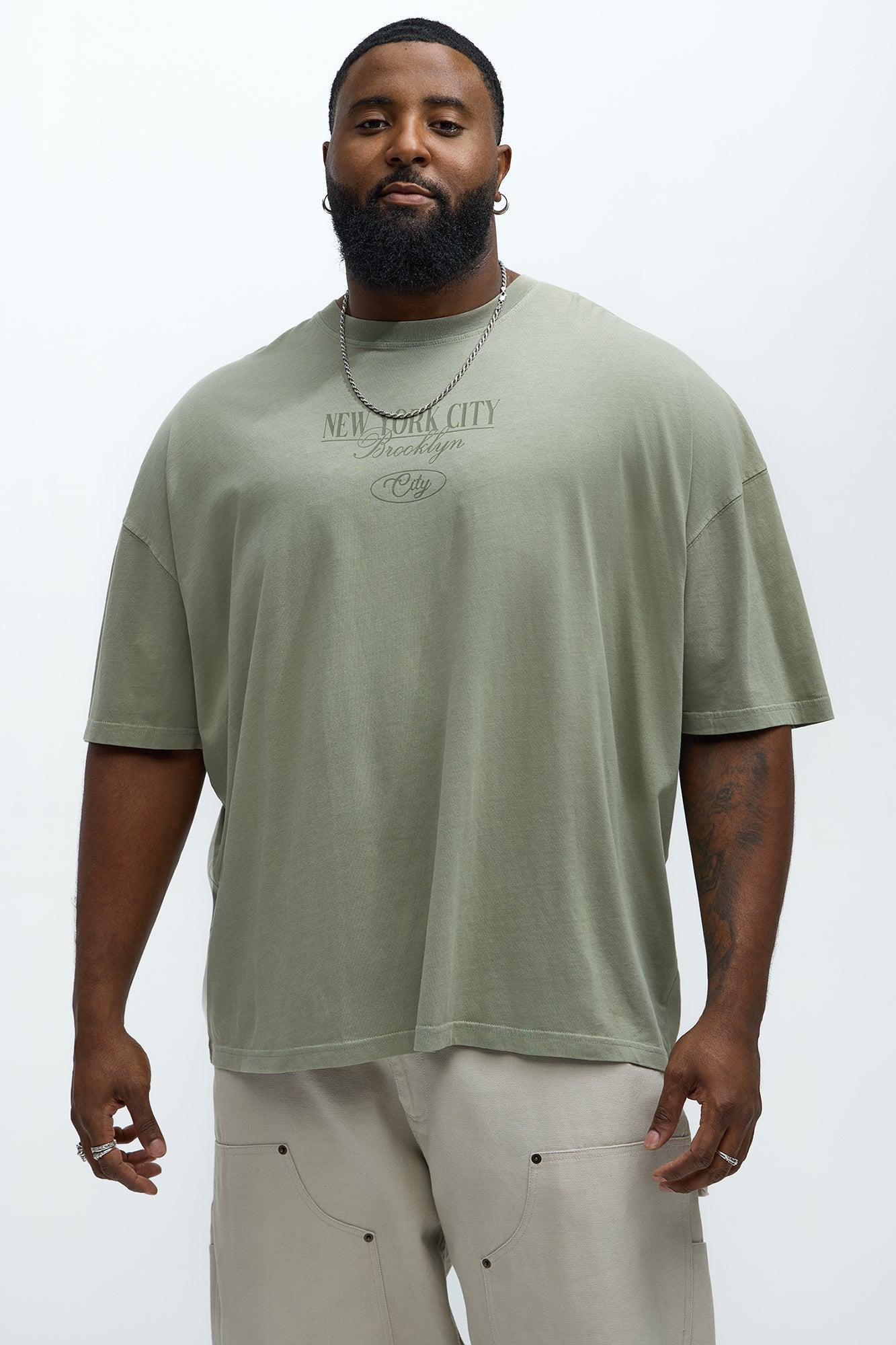 Brooklyn Oversized Short Sleeve Tee - Olive Product Image
