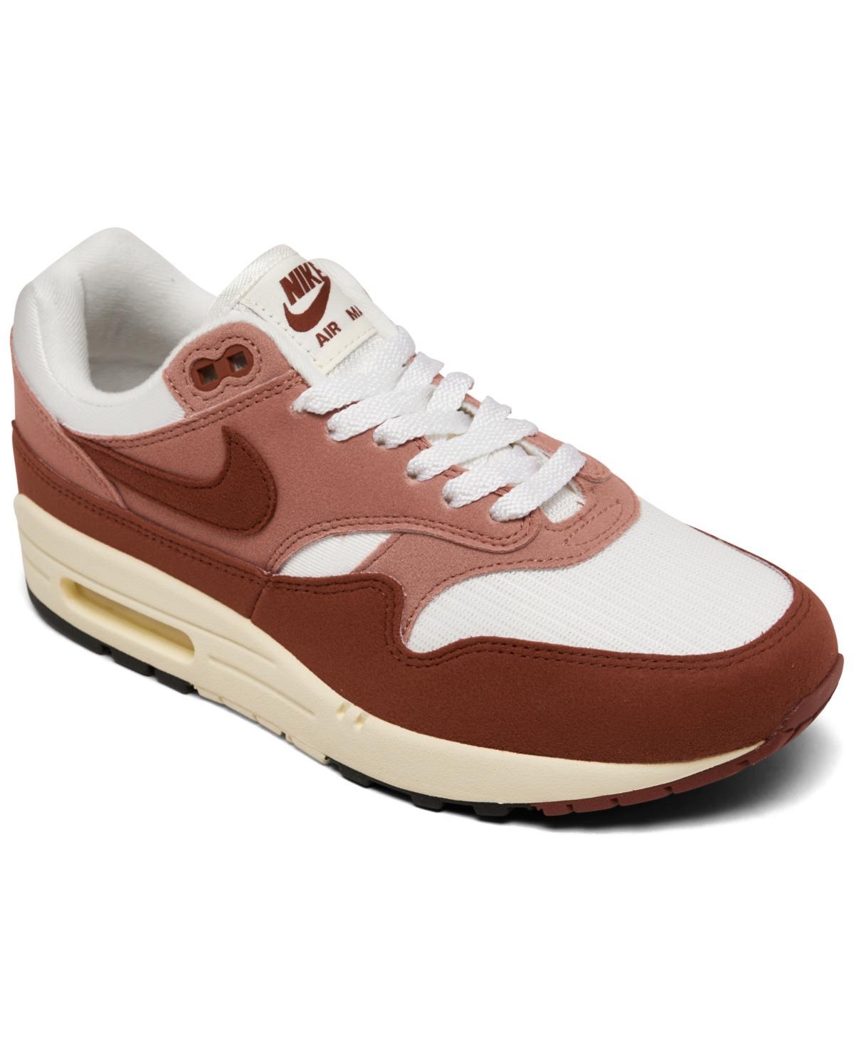 Nike Womens Air Max 1 87 - Shoes White/Pink/Black Product Image